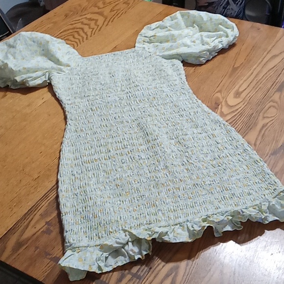 ENGLISH FACTORY ANTHROPOLOGIE Womens Dress Used Preowned SMALL PUFF SLEEVE yy - Picture 4 of 12